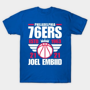 Philadelphia 76ERS Embiid 21 Basketball Retro T-Shirt